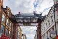 Exterior view of the archway of Chinatown of London city