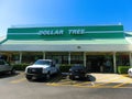 Exterior view of the budget store - Dollar Tree in Miami, Florida, USA. Royalty Free Stock Photo