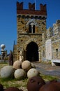 Cannon Balls at D`Albertis Castle - Genoa Landmarks