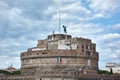 Exterior view of Castle Sant Angelo on a cloudy spring day in Rome