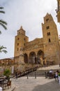 Exterior view of Cefalu Cathedral in the city of the same name Royalty Free Stock Photo