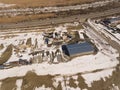 Exterior view of a cement factory. Royalty Free Stock Photo