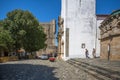 Exterior view at the Domus Municipalis, a Romanesque civic architecture building, an eloquent extension of the medieval prison Royalty Free Stock Photo