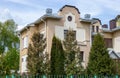 Exterior view, facade of a beautiful country house