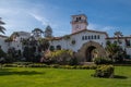 Exterior of the Famous Courthouse in Santa Barbara Royalty Free Stock Photo