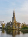 Exterior view of the famous St Alban's Church, Copenhagen