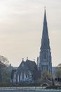 Exterior view of the famous St Alban's Church, Copenhagen