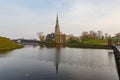 Exterior view of the famous St Alban's Church, Copenhagen