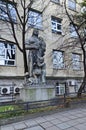 Exterior view of a fragment of an old infectious disease hospital