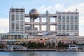 Exterior view of the Fuji TV building in Odaiba, Tokyo, Japan Royalty Free Stock Photo