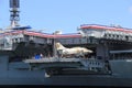 Exterior view of historic and educational USS Midway Museum, San Diego, CA, 2016