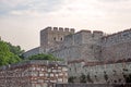 Exterior view from the historical Byzantine walls in Yedikule district in istanbul for tourists and visitors