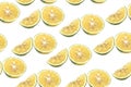 Fresh lime slices pattern on white color background. Minimal flat lay food texture Royalty Free Stock Photo