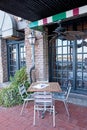 An exterior view of an Italian Bistro along the riverfront of Savannah, Georgia Royalty Free Stock Photo