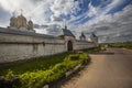 Exterior view of Luzhetsky Monastery of St. Ferapont captured in Mozhaisk, Russia