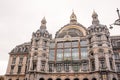 Exterior view of the main train station in Antwerp, Belgium. Royalty Free Stock Photo