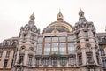 Exterior view of the main train station in Antwerp, Belgium. Royalty Free Stock Photo