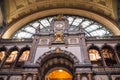 Exterior view of the main train station in Antwerp, Belgium. Royalty Free Stock Photo