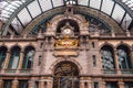 Exterior view of the main train station in Antwerp, Belgium. Royalty Free Stock Photo
