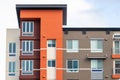 Exterior view of modern apartment building offering luxury rental units; Sunnyvale, San Francisco bay area, California Royalty Free Stock Photo