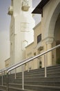 the exterior view of modern mosque at cairo