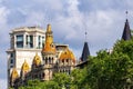 Exterior view of a multi-story building in an exotic destination: Barcelona, Spain Royalty Free Stock Photo