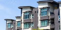 Exterior view of multifamily residential building; Menlo Park, San Francisco bay area, California Royalty Free Stock Photo