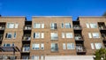 Exterior view of multifamily residential building; Mountain View, San Francisco bay area, California