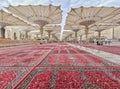 Exterior view of Nabawi Mosque building in Medina Royalty Free Stock Photo