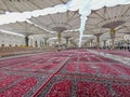 Exterior view of Nabawi Mosque building in Medina Royalty Free Stock Photo