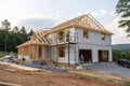 Exterior view of new house under construction Royalty Free Stock Photo