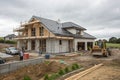 Exterior view of new house under construction Royalty Free Stock Photo