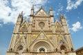 Exterior view of Orvieto Cathedral at the cathedral square, 14th-century Gothic cathedral in Orvieto, Italy Royalty Free Stock Photo