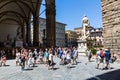 Exterior view of the Palazzo Vecchio at the Piazza della Signori Royalty Free Stock Photo