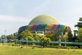Exterior view of the Pusat Sains Negara or National Science Centre is a science centre in Kuala Lumpur, Malaysia. Royalty Free Stock Photo