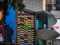 Exterior view of a Rolex store and company logo in the huge luxurious mall