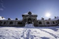 Exterior view of ruined and abondened Catherine Palace in Kars, Turkey. Royalty Free Stock Photo