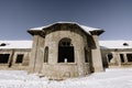 Exterior view of ruined and abondened Catherine Palace in Kars, Turkey. Royalty Free Stock Photo