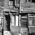 Exterior view of a rundown ramshackle building