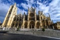 Exterior view of the south side and apse of Catedral de Leon Royalty Free Stock Photo