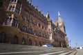 Exterior view of St Pancras Railway Station.