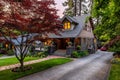 Exterior view of a suburban home in Spokane Royalty Free Stock Photo