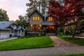 Exterior view of a suburban home in Spokane Royalty Free Stock Photo