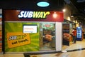 Exterior view of Subway Restaurant in shopping mall in Bangkok, Royalty Free Stock Photo