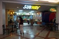 Exterior view of Subway Restaurant at a shopping mall. It is a fast food store. - Mumbai India: March 2021 7YT Royalty Free Stock Photo