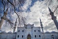 Exterior view of the Suleymaniye Mosque. Suleymaniye Mosque is an Ottoman imperial mosque located on the Third Hill of Istanbul in Royalty Free Stock Photo