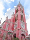 exterior view of the Tan Dinh Church (a Roman Catholic church) in Ho Chi Minh City,