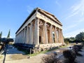 Exterior view of the Temple of Hephaestus in Athens, Greece. Royalty Free Stock Photo