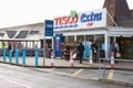 Exterior View Of Tesco Supermarket Entrance