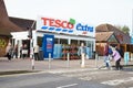 Exterior View Of Tesco Supermarket Entrance